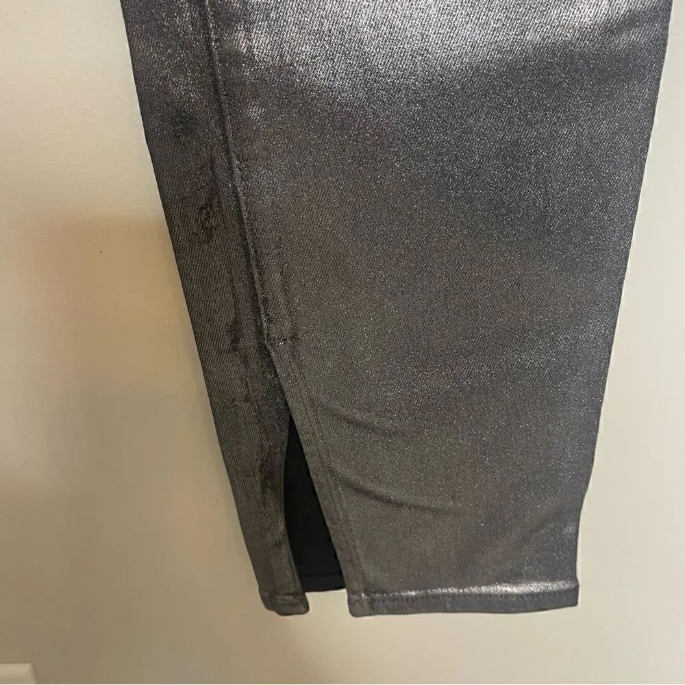 Jonathan Simkhai Rae High Rise Jeans in Coated Metallic NWT - Picture 9 of 9